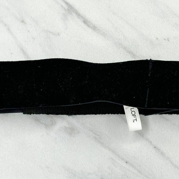 Loft Black Velvet Rhinestone Stretch Cinch Belt Small/Medium S/M โจ - Picture 11 of 16